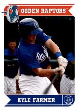 2013 Ogden Raptors Grandstand #13 Kyle Farmer Atlanta Georgia GA Baseball Card
