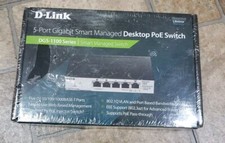 D-Link Ethernet 5-Port Gigabit Smart Managed Desktop PoE Switch DGS-1100 Series