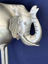 PIER ONE Metal Elephant Sculpture Stainless Steel  Lucky Art Decor Statue Dumbo