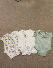 Baby Boys Dinosaur Short Sleeve Bodysuits X5 0-3 Months