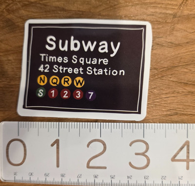 TIMES SQUARE Sticker TIMES SQUARE Decal New York City Decal  NYC Subway Sticker