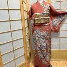 6143 Japanese Kimono Vintage Womens Silk Fabric Robe Kimono only sold Shiori