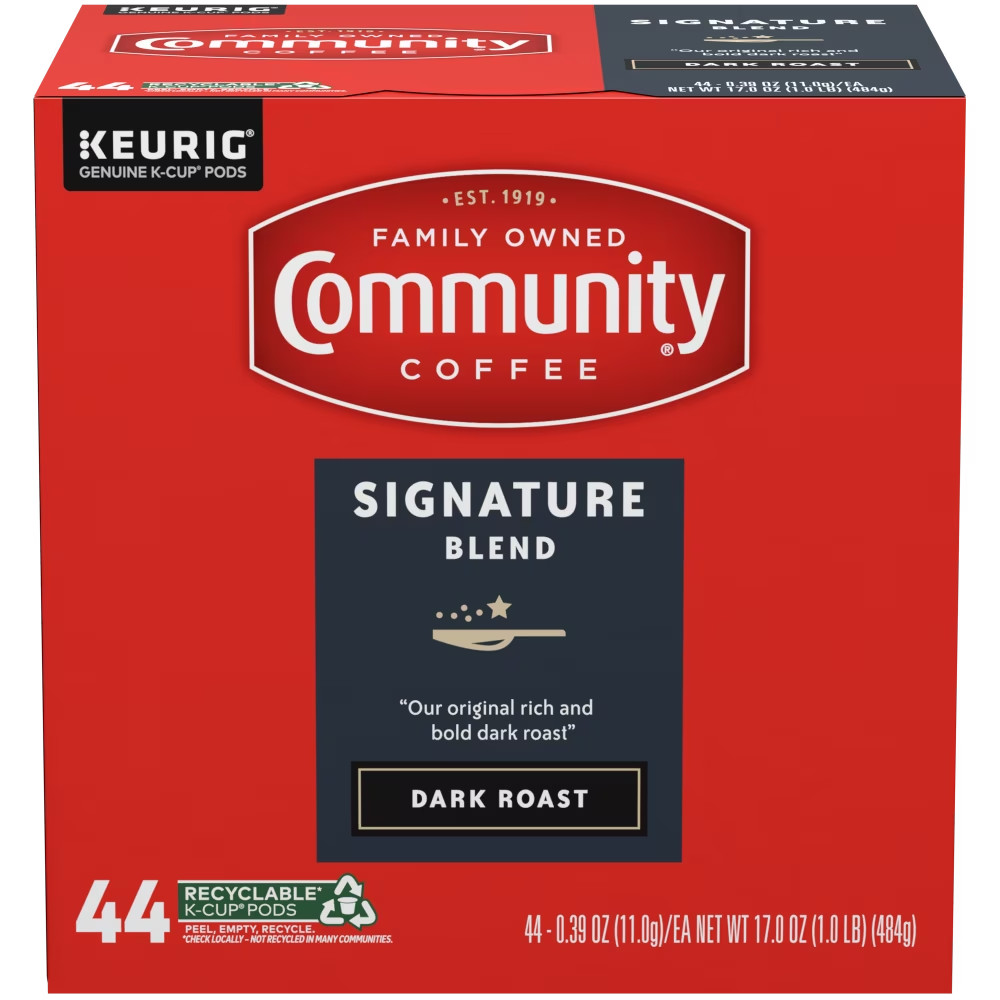 Community Coffee Signature Blend Pods for Keurig K-cups 44 Count
