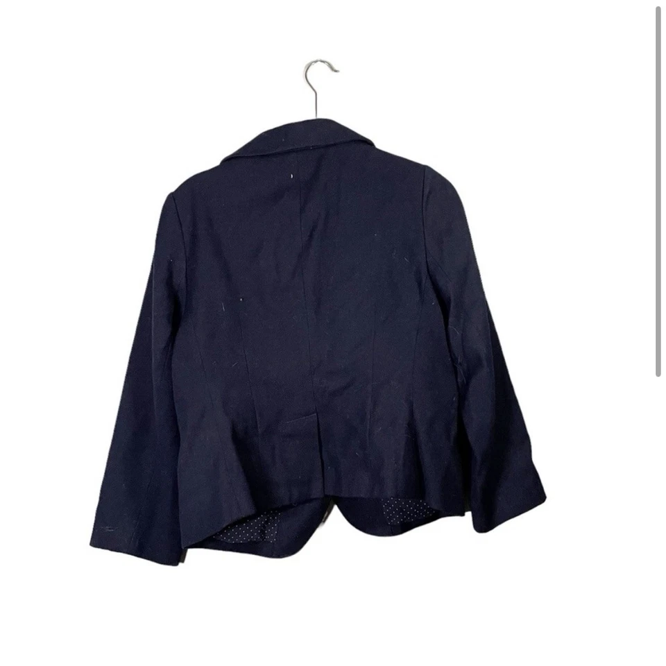 Blazer Traje Chaqueta Banana Republic Exterior Lana Seda Interior Azul Marino Talla 14 Foto 2 de 4