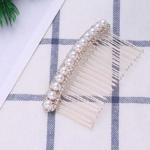 Pearl Bow Hair Comb Bride Wedding Combs for Women Decorative Bridal Alloy - Picture 11 of 11