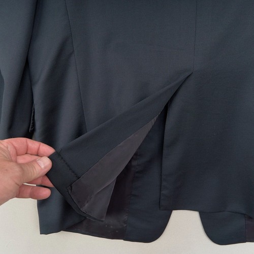 Hickey Freeman Blazer Mens 44R Navy Blue Wool Cashmere Gold Button Sport Coat - Picture 10 of 19