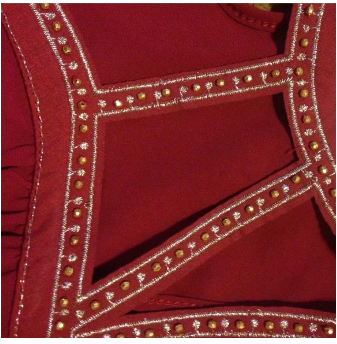 Ruby red cut out top - image 4