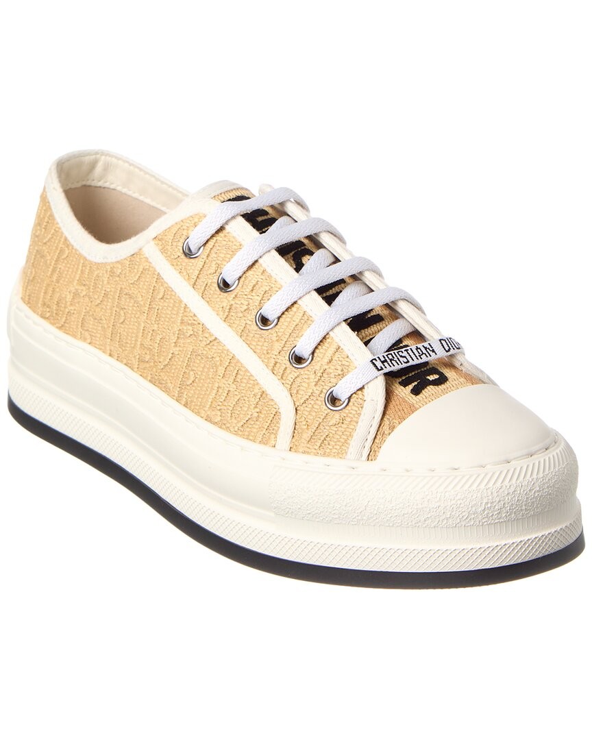 Кроссовки Dior Walkndior Canvas женские коричневые 385 176490₽