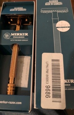 Merkur 24g DE Extra Long Razor Rose Gold New Unisex Hard To Find