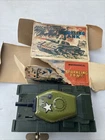 Marx Mechanical Sparkling Tank Wind Up US Army J-5439 Orig. Box - Works