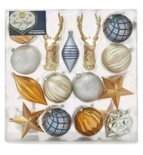 Winter Wonder Lane Stary Night 30 Shatterproof  Ornaments