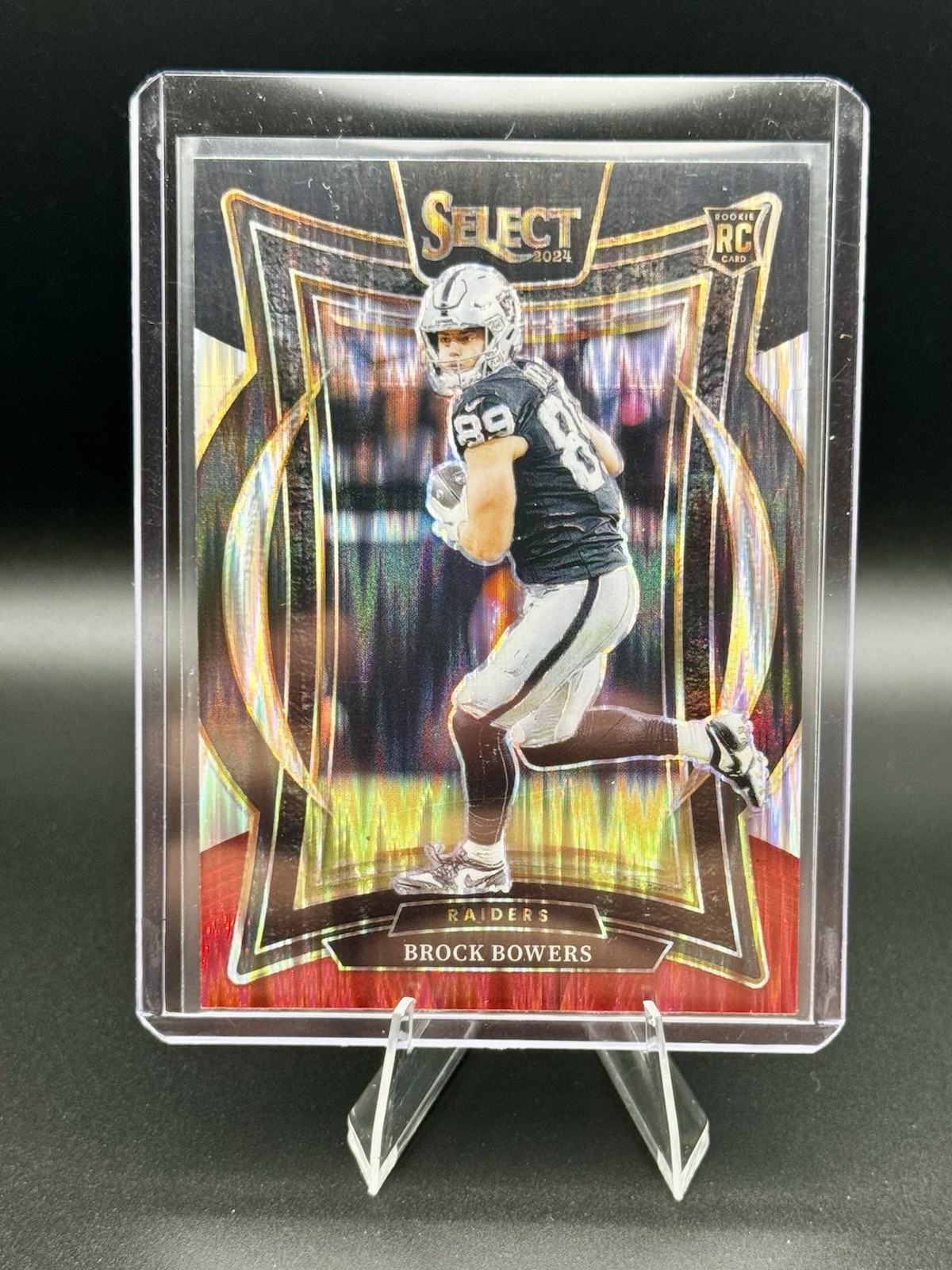 2024 Panini Select - Concourse Brock Bowers #31 Black & Red Shock Prizm (RC)