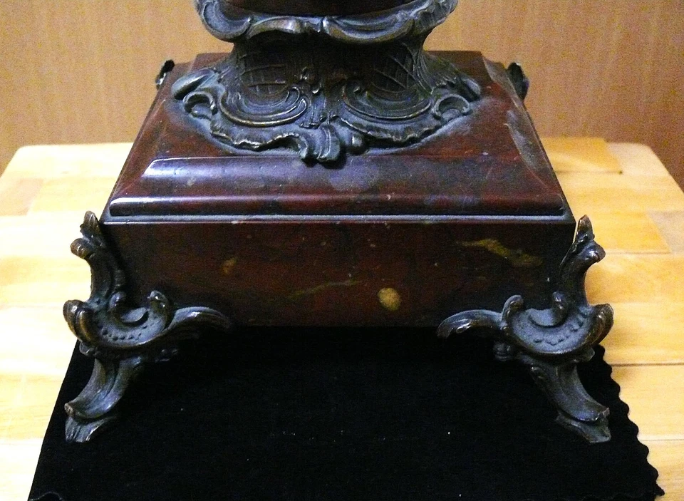 Kerzen Halter original Jugendstil auf Marmorsockel groß und filigran - Bild 3 von 4