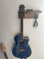 EKO NXT A100e Electro Acoustic Guitar – See Through Blue – Cutaway