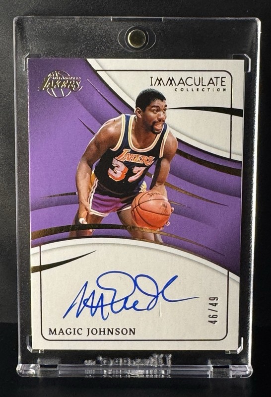 2023-24 Immaculate Magic Johnson On Card Auto /49 IS-MG Lakers HOF