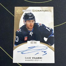 2023-24 SP Authentic Gabe Vilardi Curated Signatures /99 On Card Auto #SPC-GV