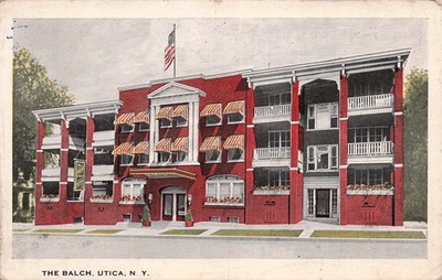 Utica New York The Balch Hotel Early 1900s West Street Demolished Postcard I23