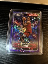 Topps Chrome Scottie Barnes #89 Purple Speckle Refractor /299 Basketball Card