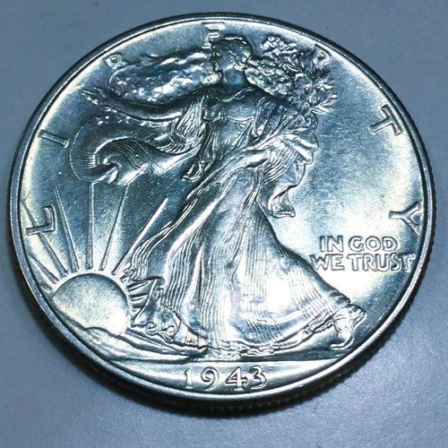 1943 Walking Liberty Half Dollar Beautiful AU/BU Coin