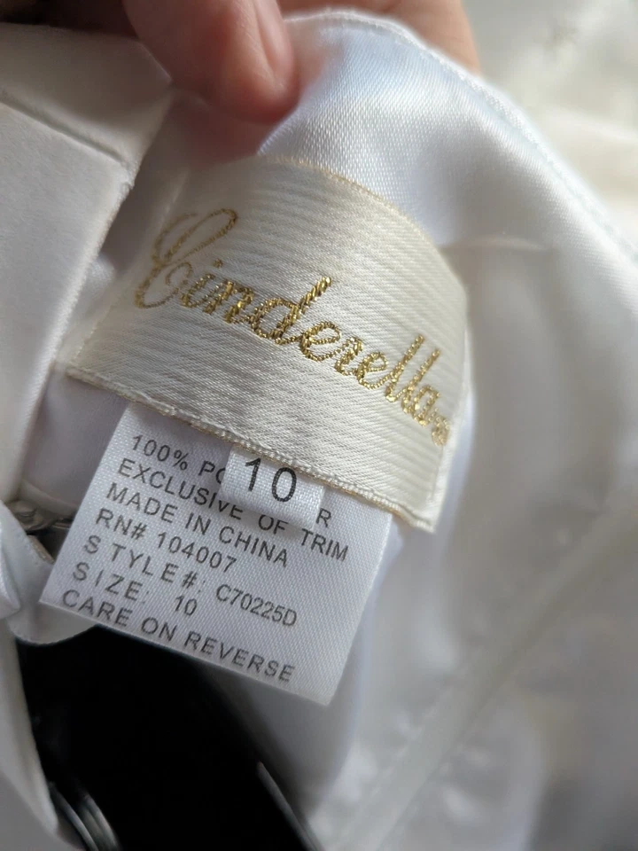 Платье Золушки с бисером на талии. Размер 10.  Цветочница / причастие. - Изображение 2 из 4