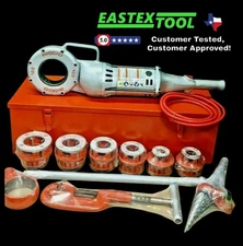 RIDGID 700 PIPE THREADER, 1/2"- 2" 12R DIE SET, REAMER, CUTTER, BOX, REFURBISHED