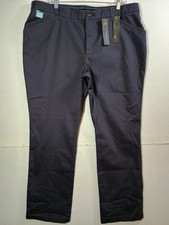 Lee Flex Motion Trouser Jeans Womens 18 M Mid Rise Charcoal Pants 38x31 NWT