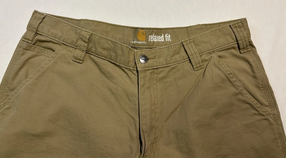Pantalones cargo Carhartt para hombre calce relajado trabajo 36x30 caqui 14806 Foto 3 de 4
