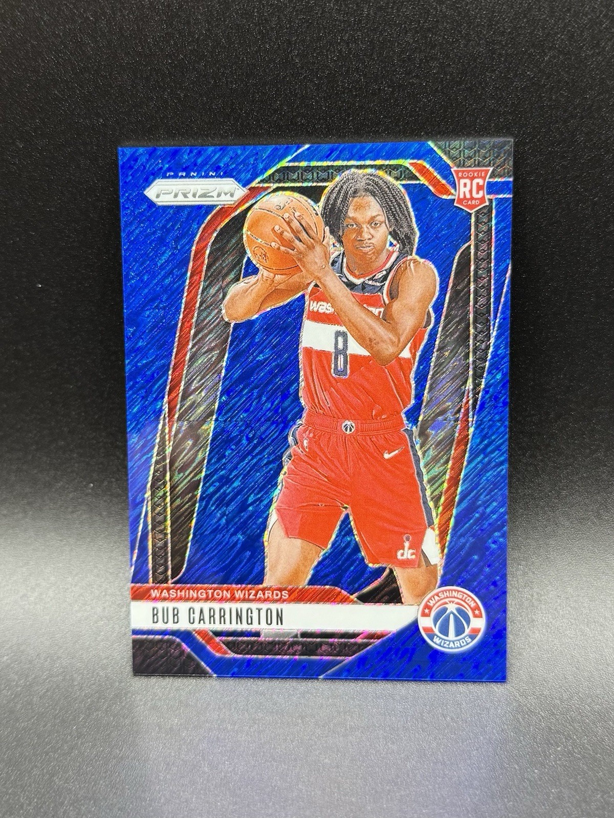 2024-25 Panini Prizm Basketball Bub Carrington Rookie /35 Blue Shimmer FOTL #244