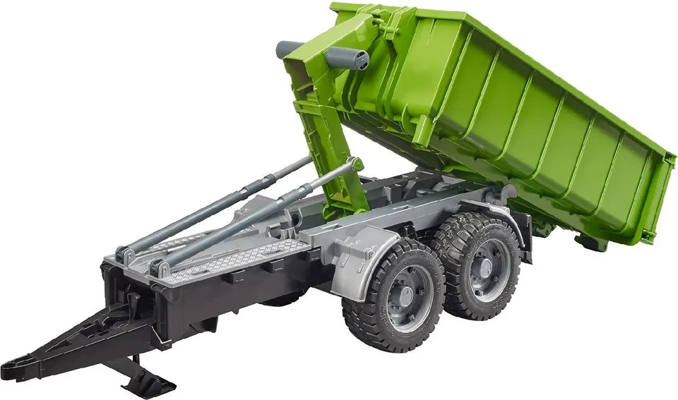 BRUDER 1:16 RIMORCHIO A GANCIO RIBALTABILE ROLL-OFF CONTAINER TRAILER  ART 02035 - Immagine 2 di 3