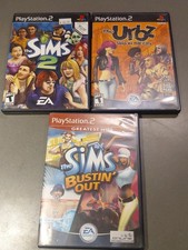 Playstation 2 Lot Of 3 The Sims, The Urbz. Bustin Out, The Sims 2