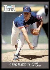 Greg Maddux 1991 Ultra #64 Chicago Cubs FREE SHIPPING AutographDen