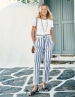 BODEN Ladies St Ives Paperbag Pant Cobalt Stripe Size 10R — photo 1