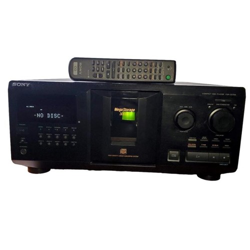 Sony CDP-CX355 300 CD Mega Player Original Remote RM-DX300 Three New Belts