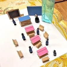 OLD VINTAGE GERMAN CATHOLIC PUTZ ERZGEBIRGE NUN TEACHER CLASSROOM SCHOOL LOT