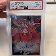 2018 Topps Fire - Shohei Ohtani #150 Magenta /25 (RC) Auto!! RARE OPPORTUNITY!!