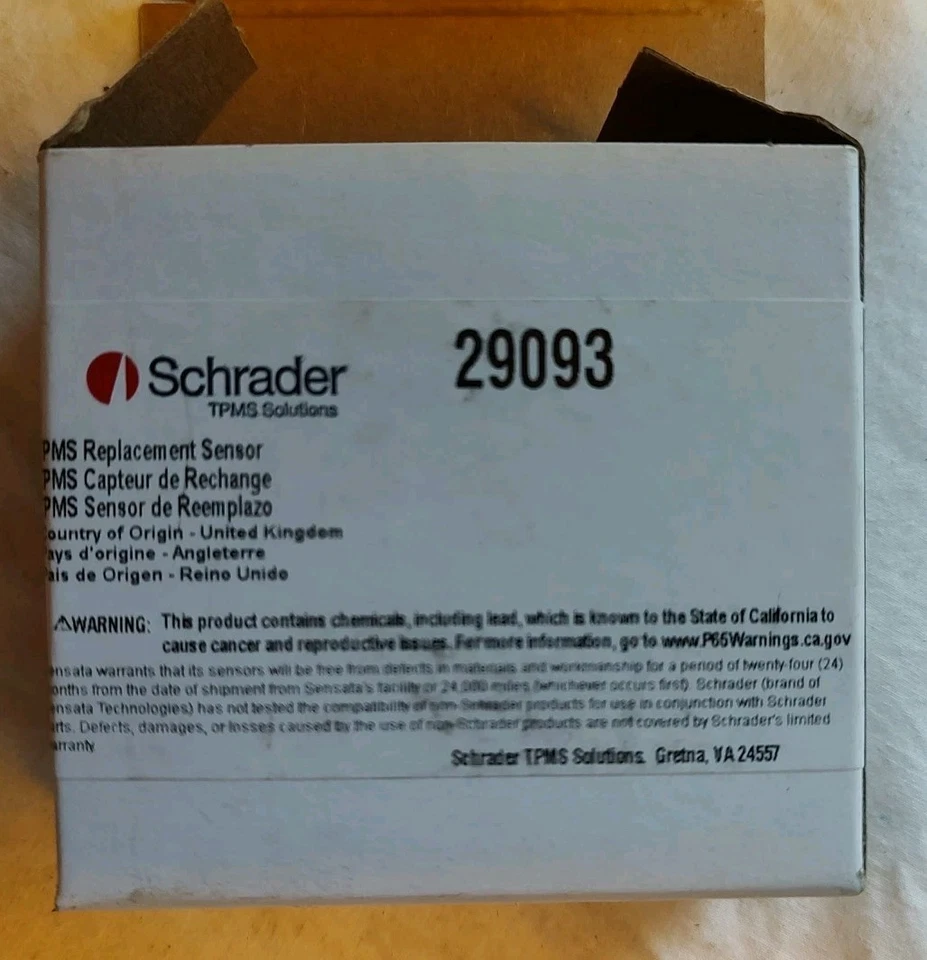 Un nuevo sensor TPMS Schrader 29093 433 mhz 2019 2020 2021 Jeep Wrangler JL Foto 2 de 4