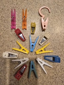 Vintage Plastic Clothespins
