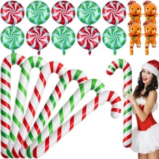 New Leyndo 20 Pcs Christmas Inflatable Candy Canes Decorations Set 35 Inch Jumbo