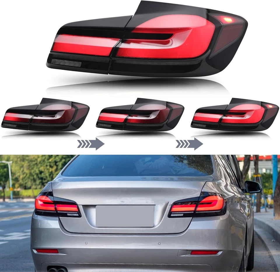 Luces traseras LED con par de intermitentes secuenciales para BMW Serie 5 F10 M5 2011-2016 Foto 4 de 4