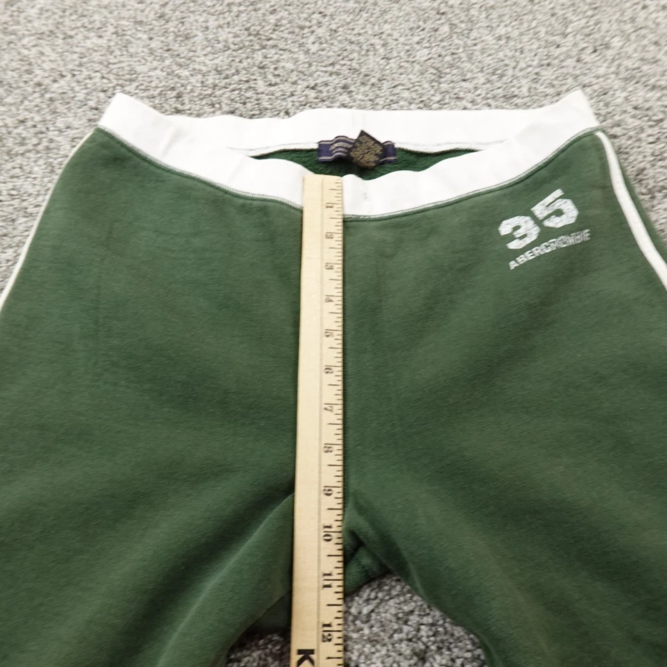 VTG Abercrombie Fitch Pants Womens M Green Pull On Jogger Sweatpants 90s Y2K USA - Image 4 of 4
