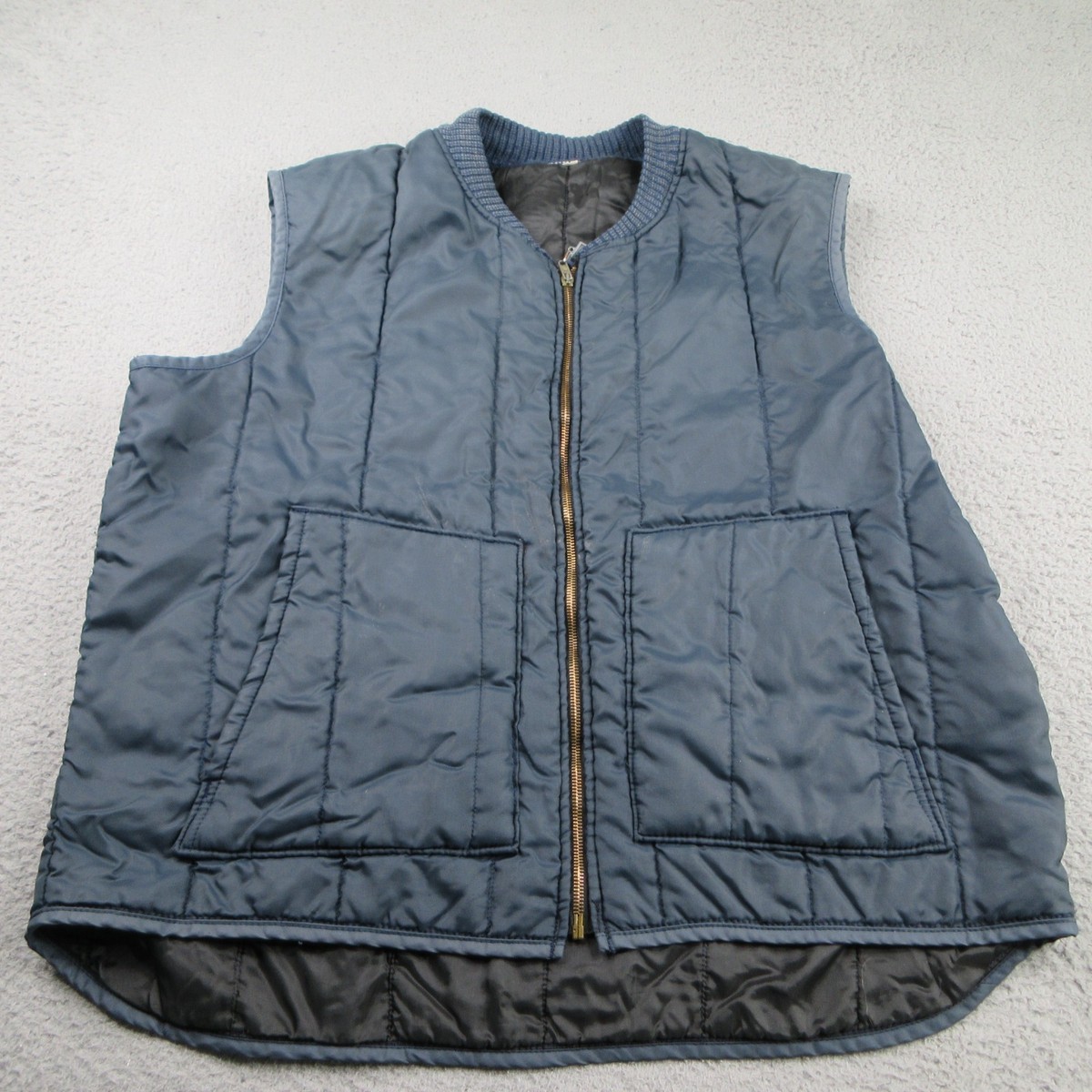 Walls Blizzard Pruf Vest Mens 2XL Blue Quilted Insulated Full Zip