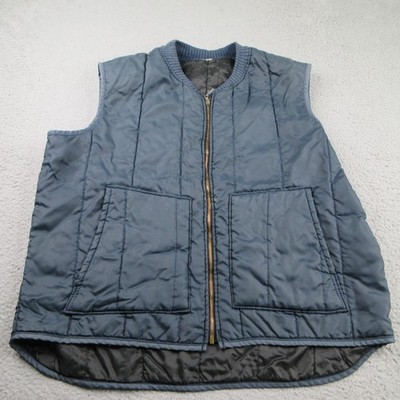 Walls Blizzard Pruf Vest Mens 2XL Blue Quilted Insulated Full Zip Workwear