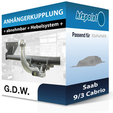 G.D.W. Anhängekupplung abnehmbar passend für Saab 9/3 Cabrio 02.1998-08.2003 neu