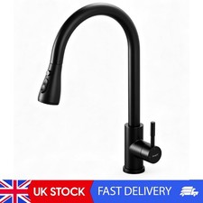 Ibergrif Kitchen Mixer Tap With Pull Out Spray, 360° Swivel, High Arc, 3 Spray