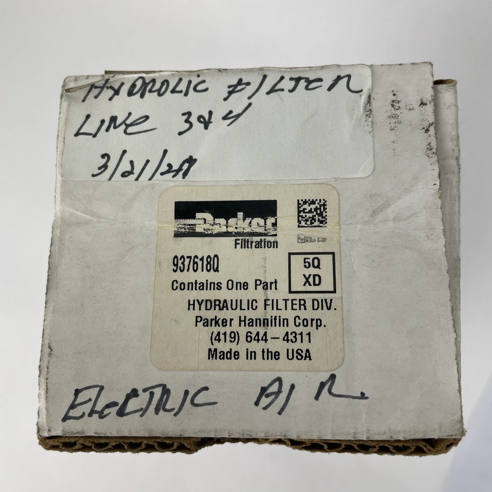 OEM Parker Filtration Model # 937618Q Replacement Hydraulic Filter Element NOS - Image 3 of 3