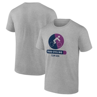 Men's Heather Gray US Paralympic Cycling Radiating Victory T-Shirt