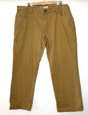Carhartt Pants Men 40X28 Tan/Brown Carpenter Rugged Flex Relaxed Fit Canvas Work