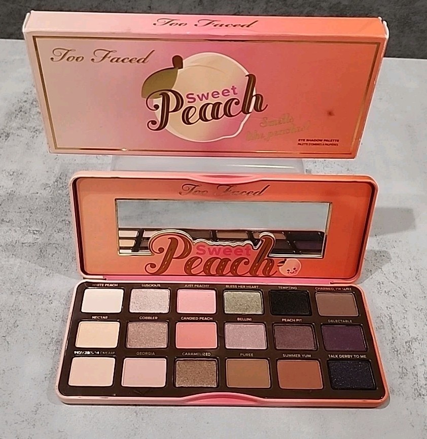 Too Faced Sweet Peach Eyeshadow Palette Full SZ Peach Scented