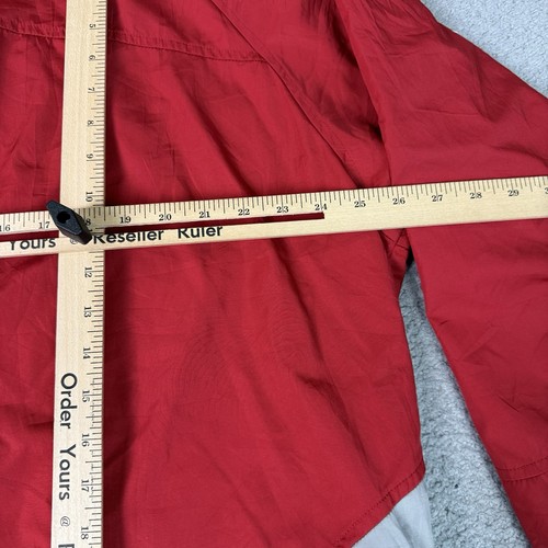 Vintage Nike Jacke Herren XXL Rot Grau Swoosh Zip Track Windbreaker Active Y2K * - Bild 12 von 14