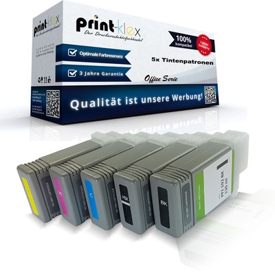 5x Printer Tintenpatronen für Canon imagePROGRAF-IPF-510-plus Schwarz Matt PFI-1